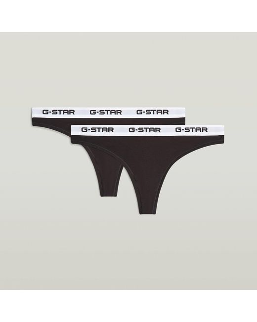 G-Star Black Thong Brief 2-Pack