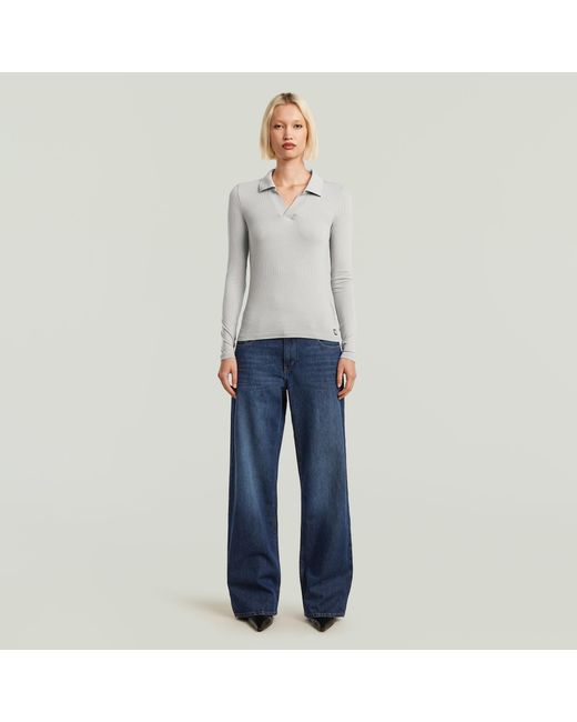 G-Star Blue Judee Low Waist Loose Jeans Worn