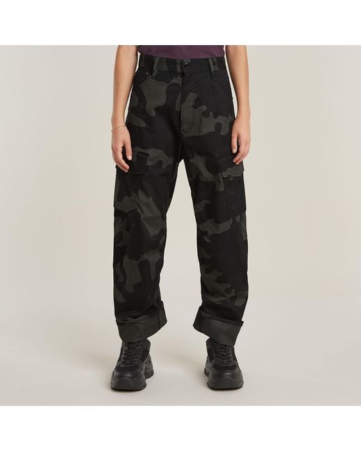 G-Star Women's Black G-Star Raw Cargo Pants 3D Boyfriend