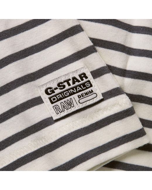 G-Star RAW Stripe Boxy Top in Gray für Herren