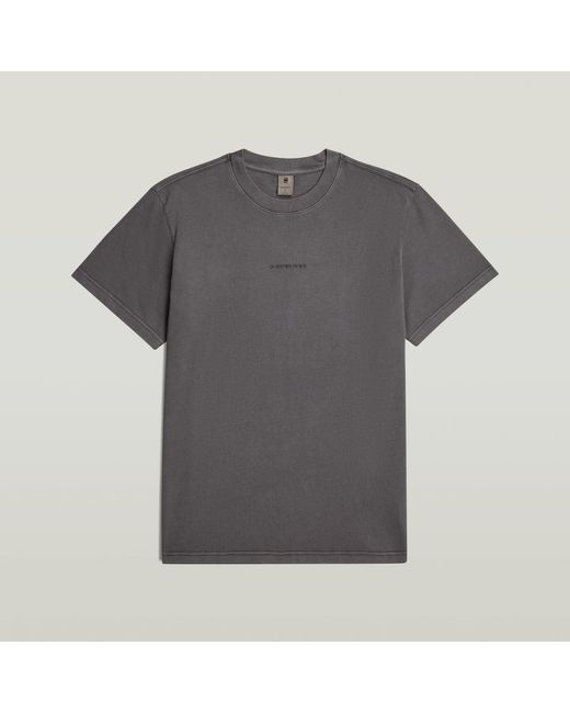 T-Shirt Overdyed Center Chest Loose G-Star pour homme en coloris Gray