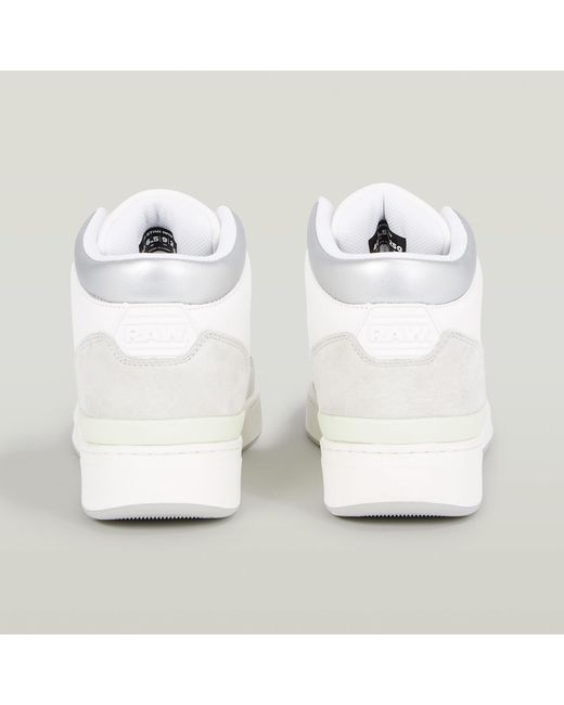 G-Star RAW Attacc Iii Mid Metallic Sneakers in het White voor heren