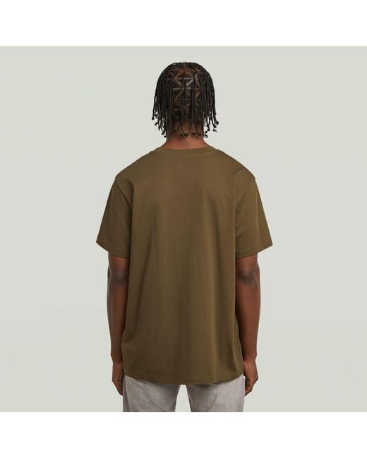 G-Star Green A Line Loose T-Shirt for men