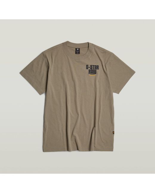 T-Shirt Engine Back Graphic Loose G-Star RAW pour homme en coloris Brown