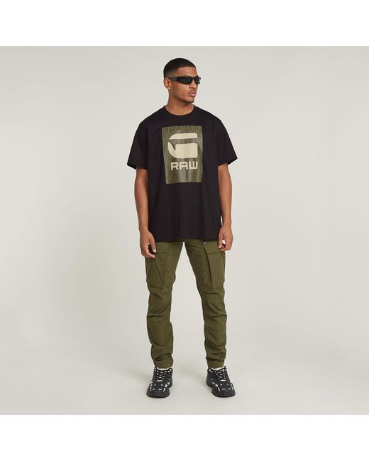 T-Shirt Burger Box Rain Loose G-Star pour homme en coloris Black