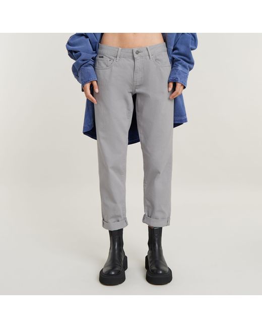 G-Star RAW Gray Boyfriend-Jeans Kate Baumwollstretch Denim Qualität für hohen Tragekomfort