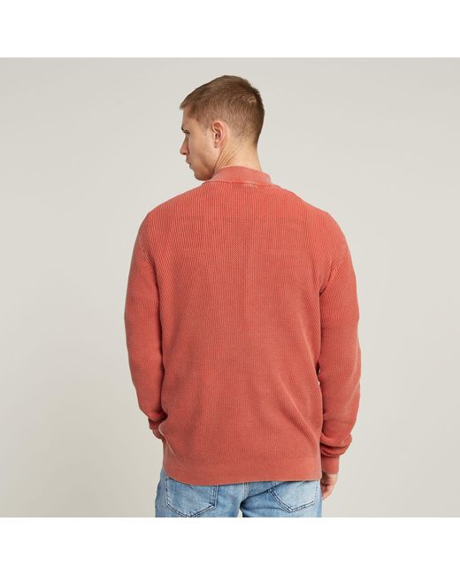 G-Star Serrated Skipper Trui in het Red voor heren