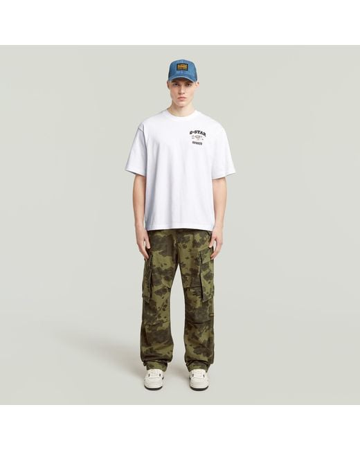 G-Star Green R-3N Regular Straight Cargo Pants for men