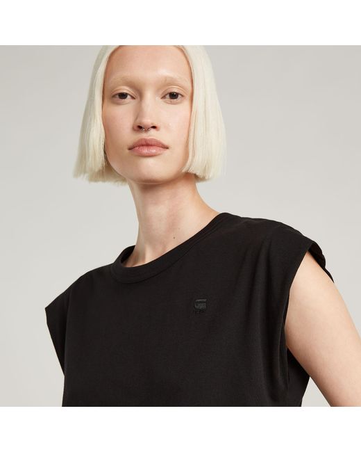 Top Open Back Loose Sleeveless G-Star en coloris Black