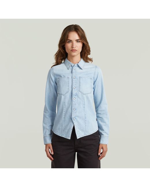 G-Star Kick Slim Overhemd in het Blue