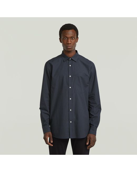 G-Star One Pocket Regular Shirt in het Blue voor heren