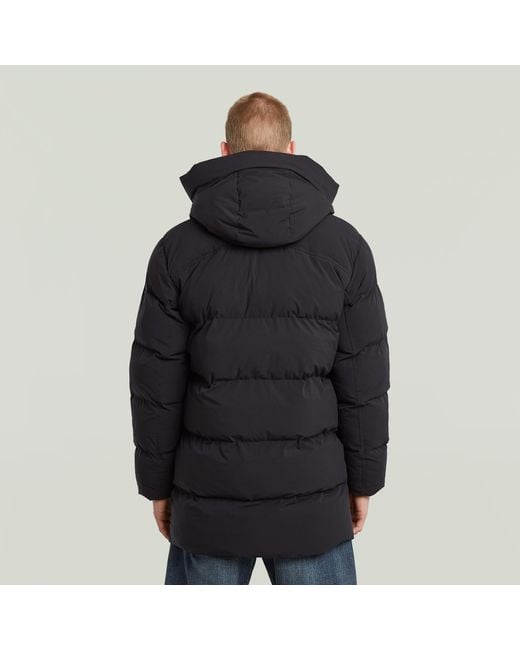 G-Star Black G- Whistler Padded Hooded Parka 2.0 for men