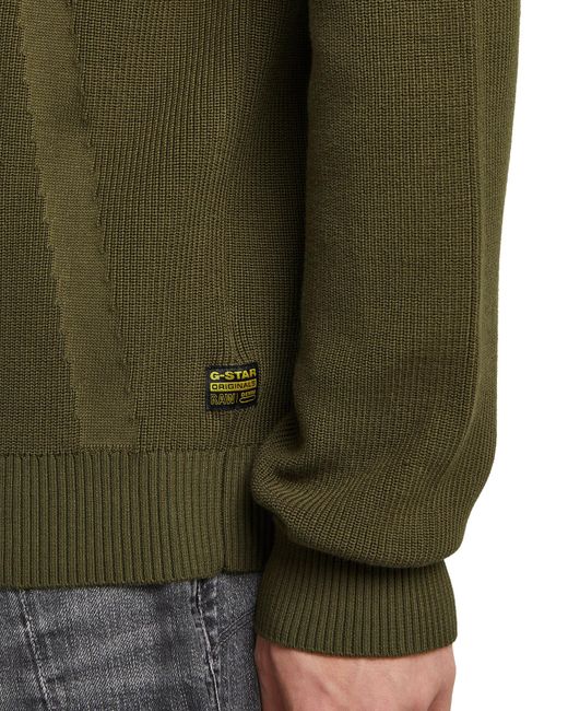 G-Star Green Structure Knit Pullover for men