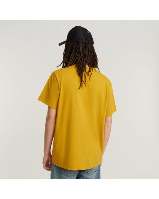 G-Star RAW Essential Loose T-shirt in het Yellow voor heren