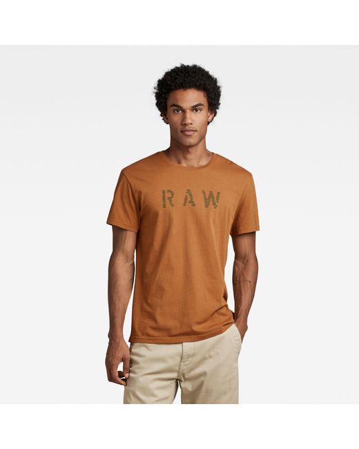 G-Star RAW T-shirt Raw in het Bruin voor heren | Lyst NL