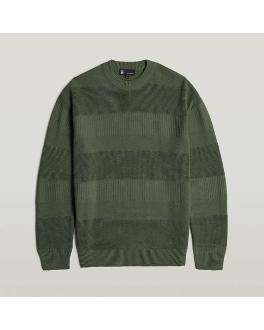 G-Star Structure Knitted Pullover in Green für Herren