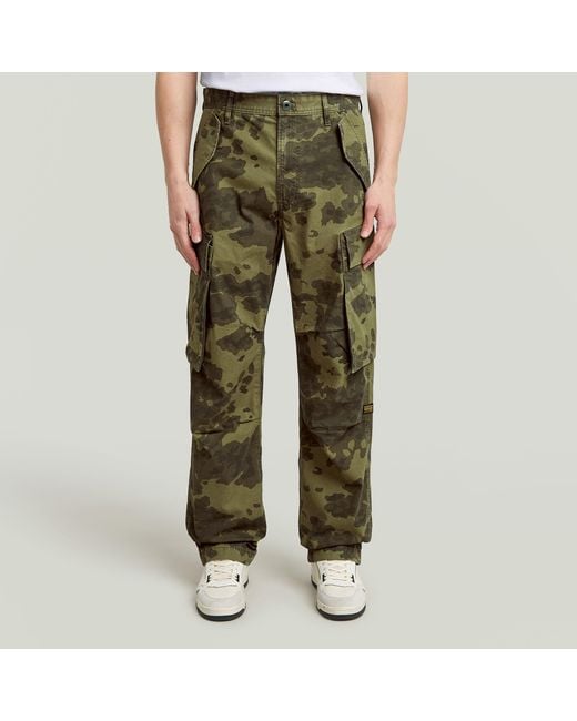 G-Star Green R-3N Regular Straight Cargo Pants for men