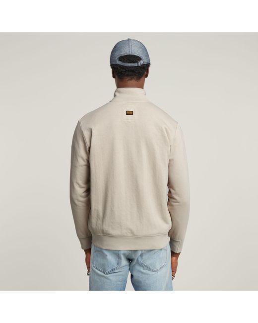 G-Star Nifous Sweater Met Rits in het Natural voor heren