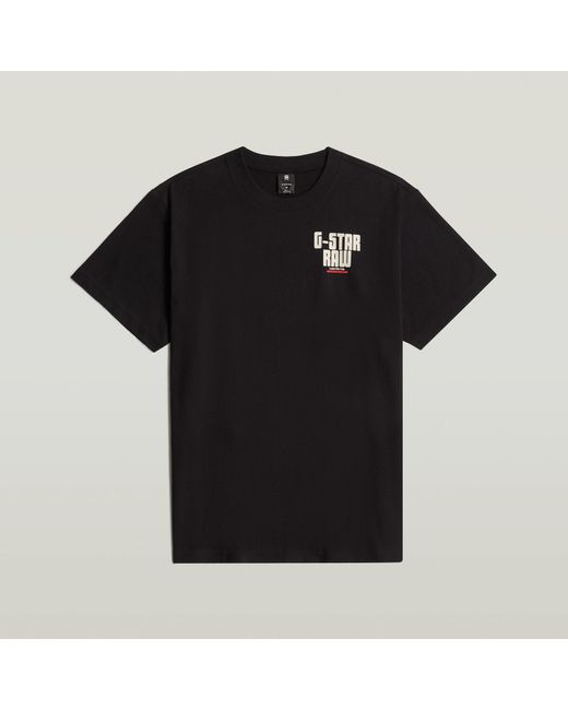 T-Shirt Engine Back Graphic Loose G-Star RAW pour homme en coloris Black