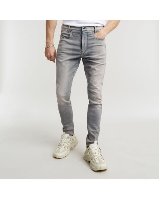 G-Star RAW D-Staq 3D Slim Jeans in Gray für Herren