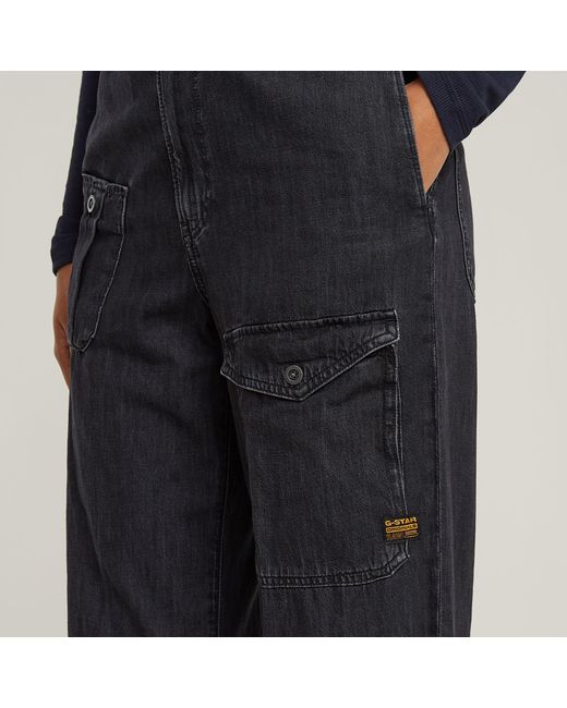 G-Star Black Belted Cargo Loose Jeans