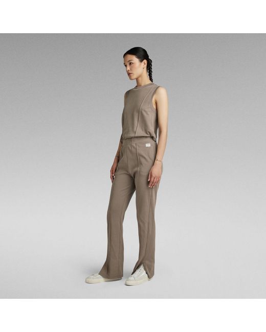 G-Star RAW Pintucked Jumpsuit in het Natural