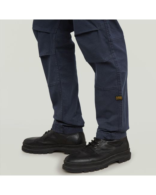 G-Star Blue Roxic Zip Straight Tapered Pants for men