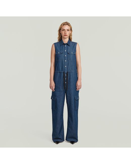 G-Star Soft Utility Jumpsuit in het Blue
