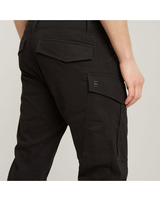 G-Star Black G-Star Raw Cargo Regular Tapered Pants for men