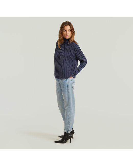 Pull Washed Loose Turtle G-Star en coloris Blue