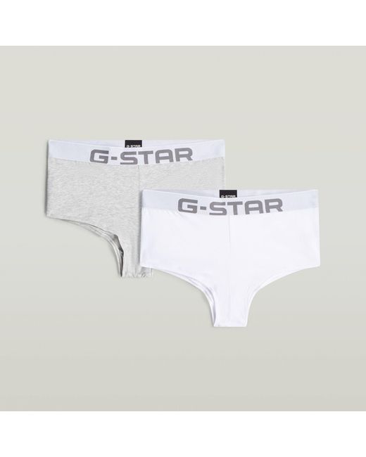Lot De 2 Shorts Boyfriend G-Star en coloris White