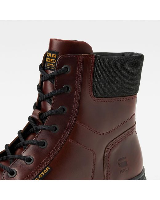 G-Star RAW Noxer High Leather Stiefel in Brown für Herren