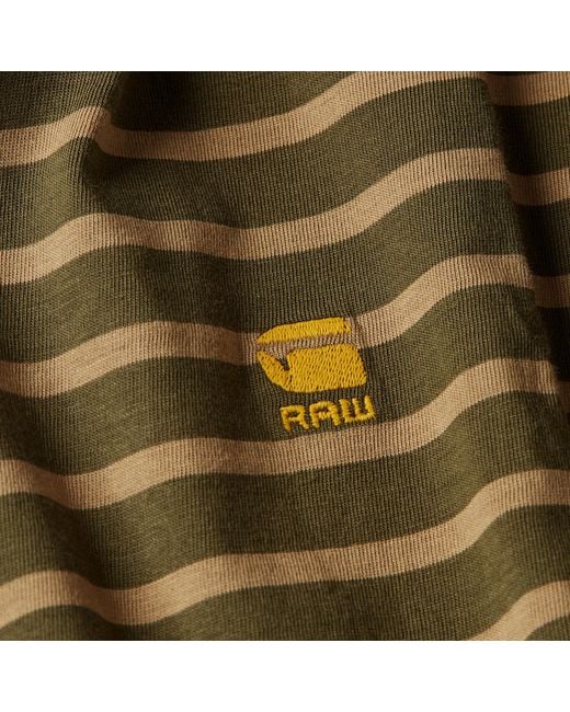 G-Star RAW Stripe T-Shirt in Green für Herren