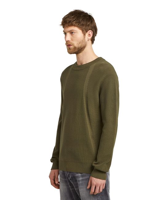 G-Star Green Structure Knit Pullover for men