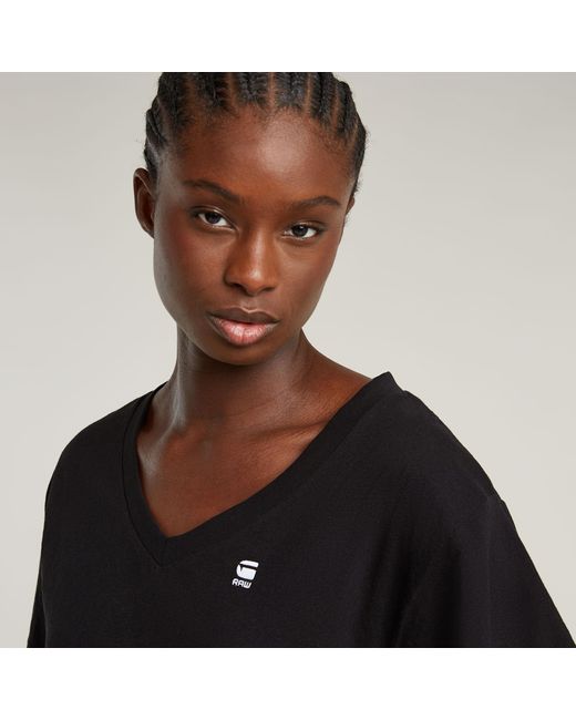G-Star Open V-Hals Relaxed Top in het Black