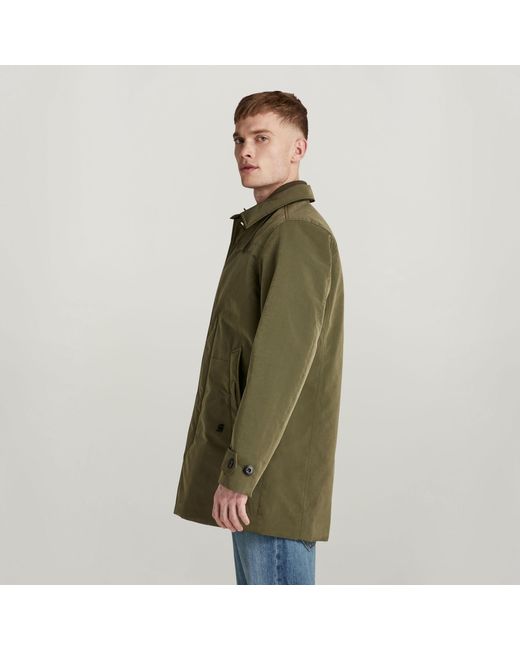 G-Star Green Utility Padded Trench for men