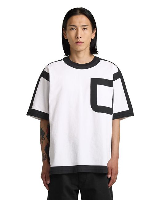 G-Star White Mn New Icon Oversized T-Shirt for men