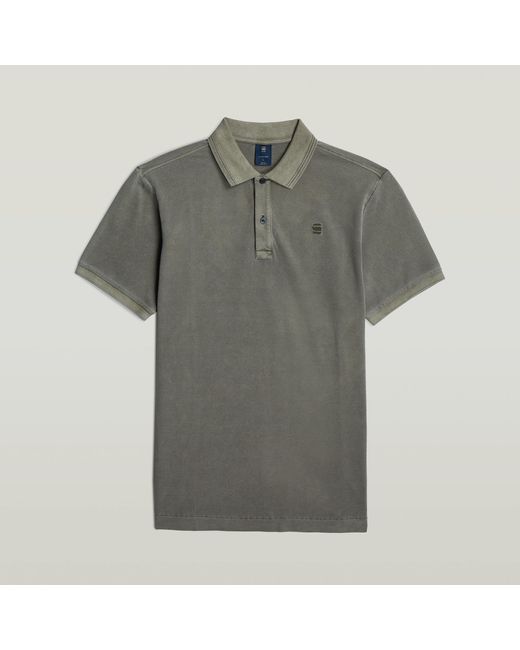 G-Star Dunda Overdyed Slim Polo in het Green voor heren