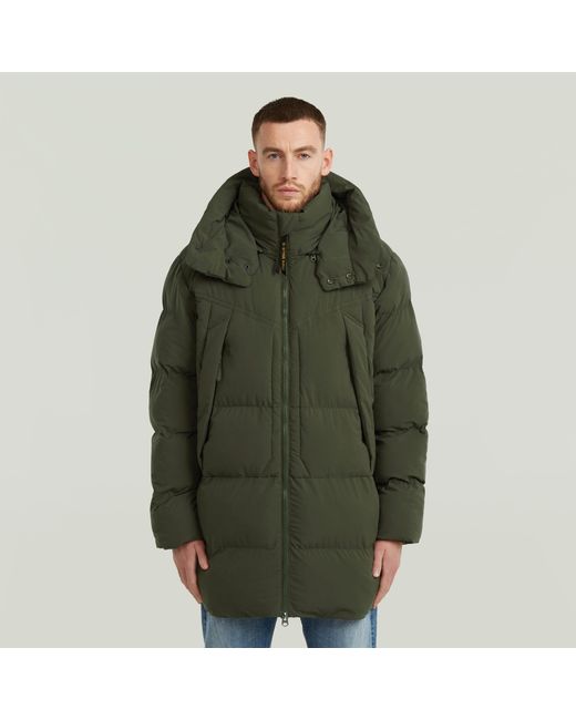 G-Star Green G- Whistler Padded Hooded Parka 2.0 for men
