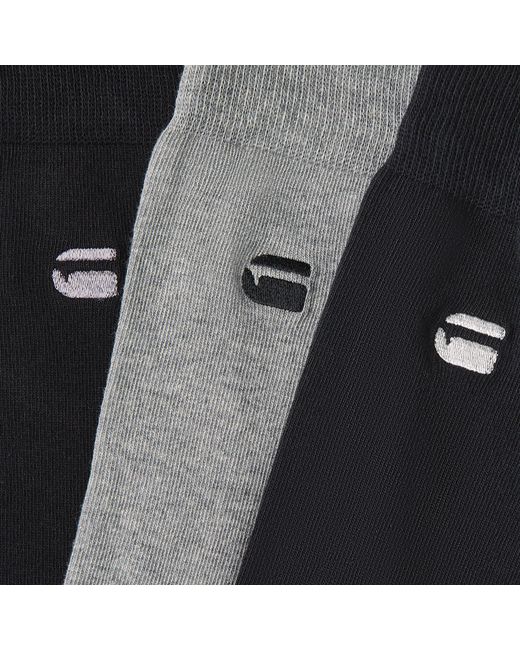 G-Star Black Socks 3-Pack for men