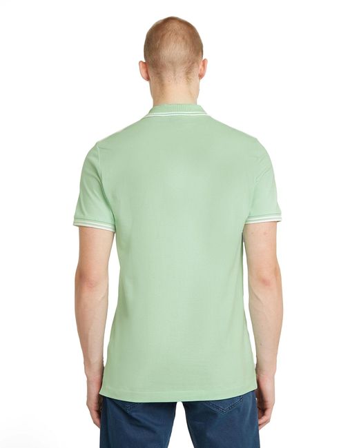 G-Star Green Dunda Slim Stripe Polo for men