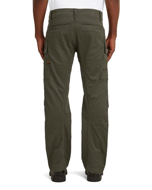 G-Star Black 3D Regular Straight Cargo Pants for men