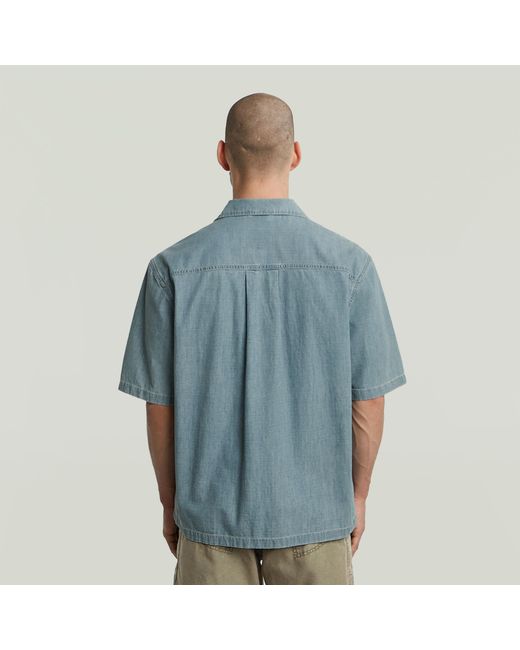 G-Star Blue Track Relaxed Shirt for men