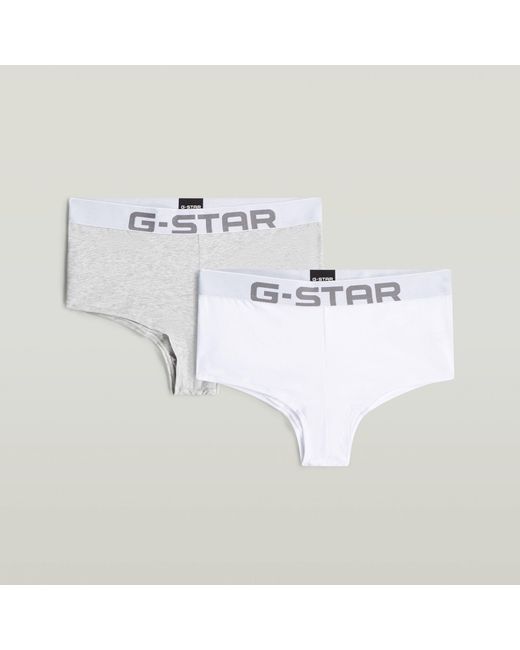 Lot De 2 Shorts Boyfriend G-Star en coloris White
