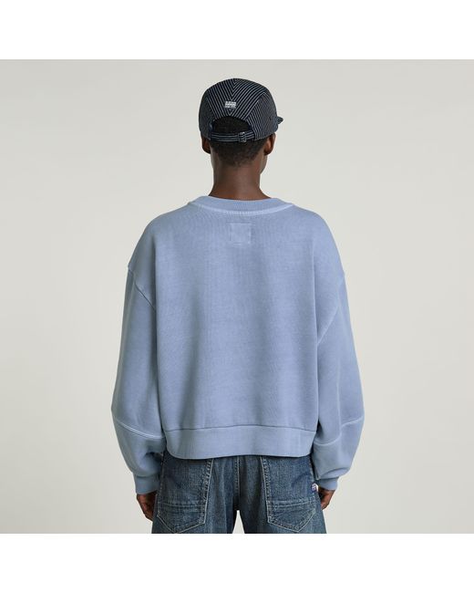 G-Star Blue Overdyed Big Sleeve Oversized Sweater