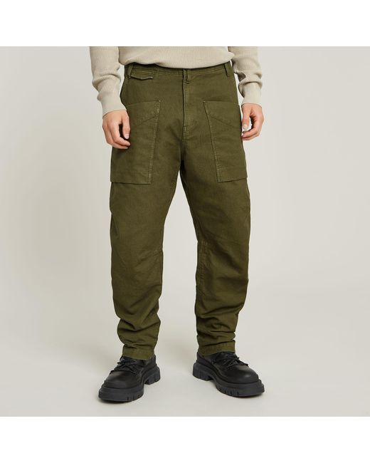 G-Star Green Fatigue Relaxed Tapered Pants for men