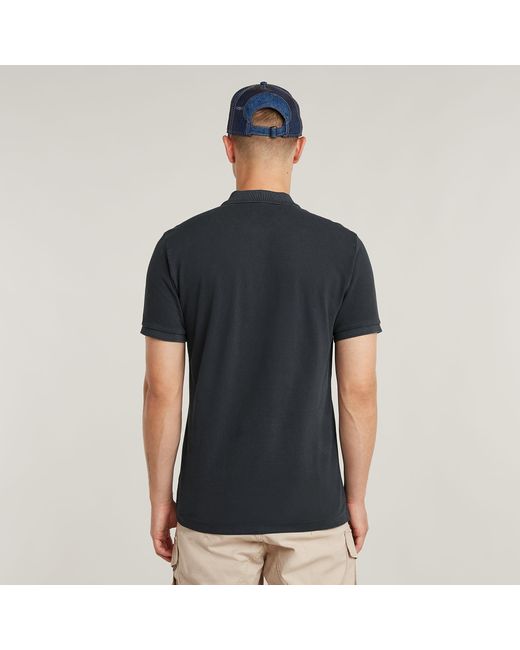 G-Star Dunda Overdyed Slim Poloshirt in Black für Herren