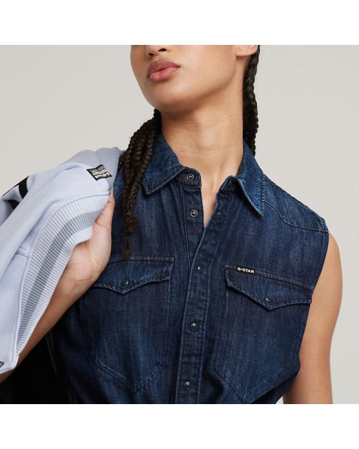 G-Star Blue Tacoma Shirt Dress