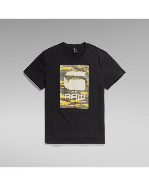T-Shirt Camo Box Graphic G-Star RAW pour homme en coloris Black