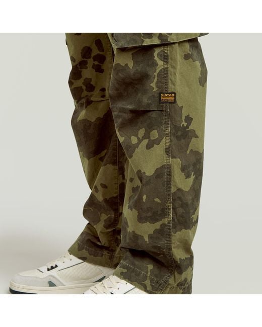 G-Star Green R-3N Regular Straight Cargo Pants for men